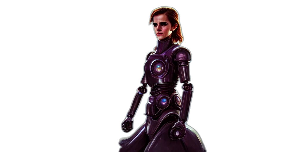robot, concept art, cyberpunk, comic book art transparent PNG cut-out