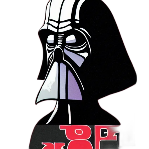 cartoon, pixel art, poster, darth transparent PNG cut-out