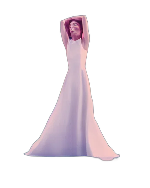 dress, crown, 3d render, concept art transparent PNG cut-out