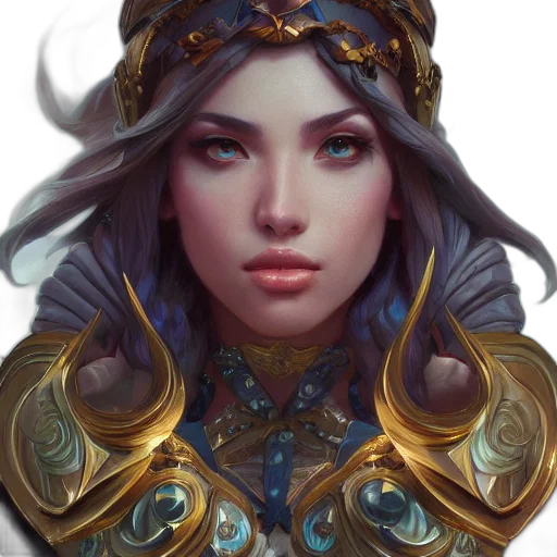 crown, face, jewelry, fantasy art transparent PNG cut-out