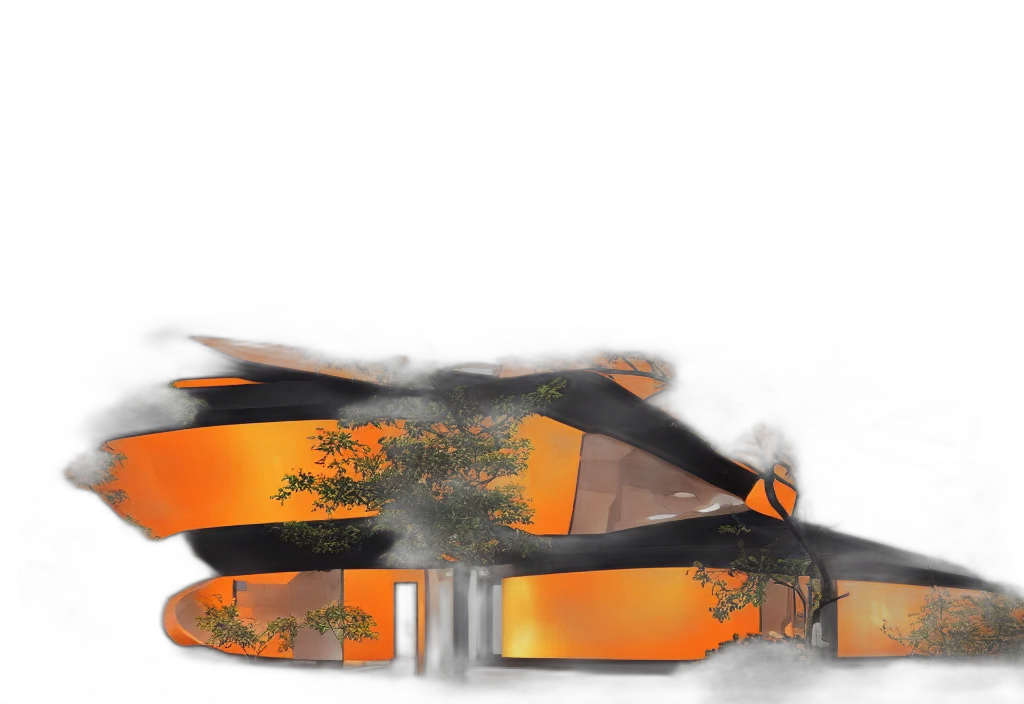 building, 3d render, concept art, photorealistic transparent PNG cut-out
