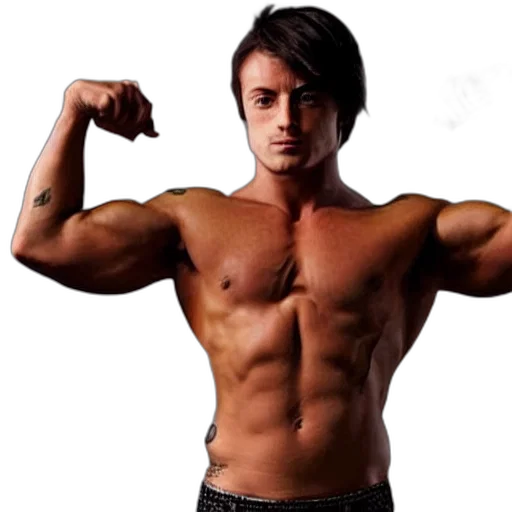 photorealistic, zyzz transparent PNG cut-out