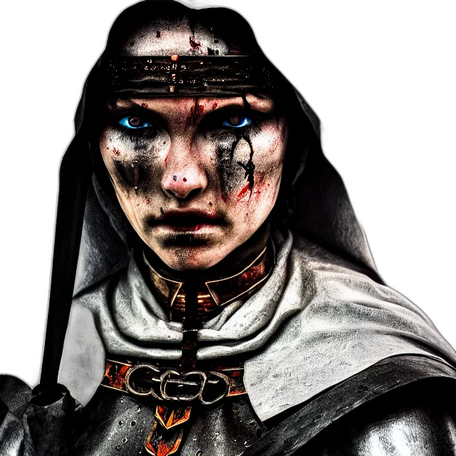 face, sword, staff, fantasy art transparent PNG cut-out