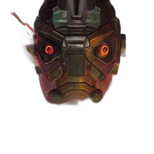 mask, robot, face, creature transparent PNG cut-out