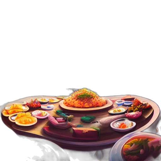 food, jewelry, concept art, photorealistic transparent PNG cut-out