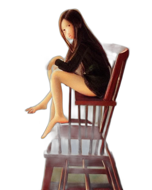 furniture, dress, face, shoes transparent PNG cut-out