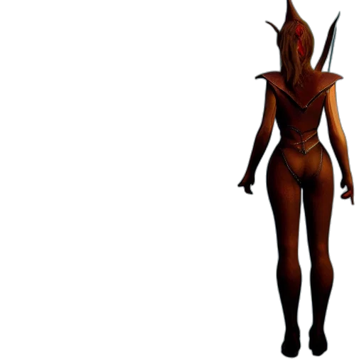 creature, mask, dress, staff transparent PNG cut-out