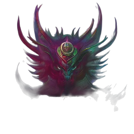 dragon, mask, creature, crown transparent PNG cut-out
