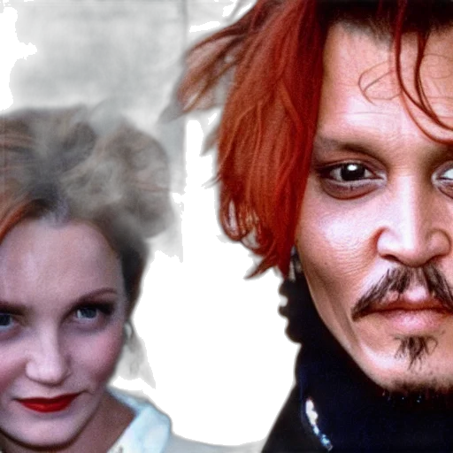 johnny, depp, ginger, hair transparent PNG cut-out