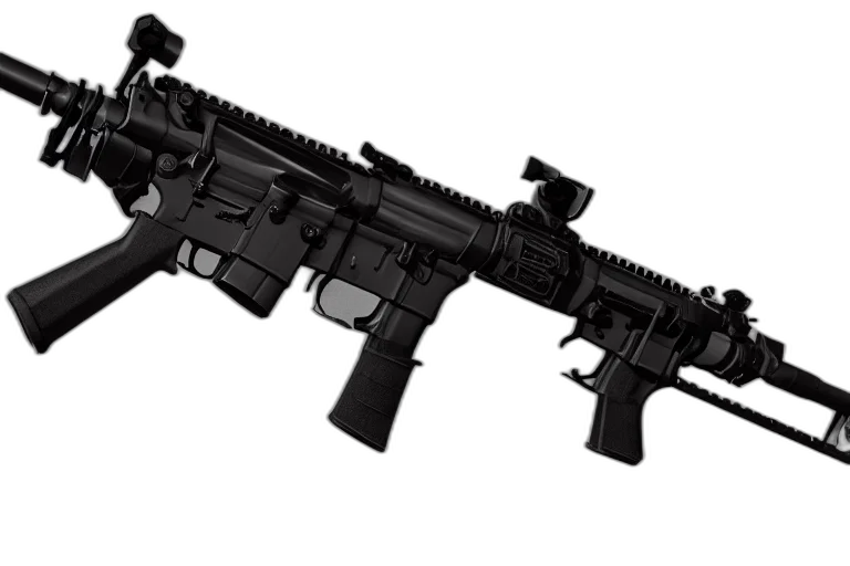 weapon, 3d render, concept art, rifle transparent PNG cut-out