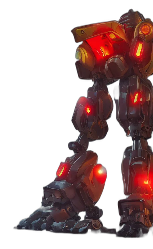 robot, weapon, 3d render, concept art transparent PNG cut-out