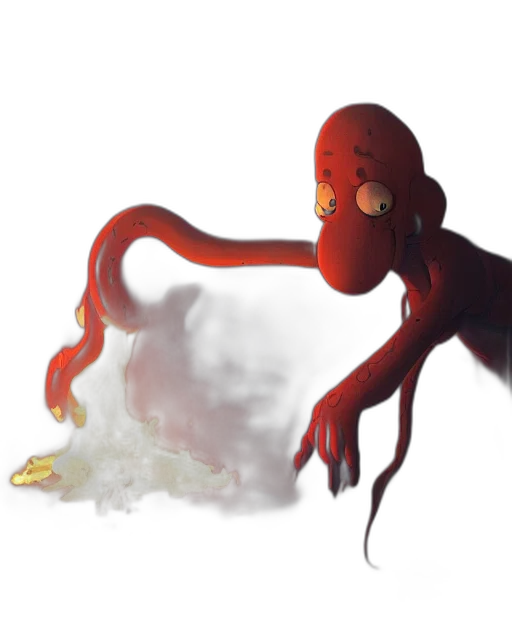 creature, animal, dragon, staff transparent PNG cut-out