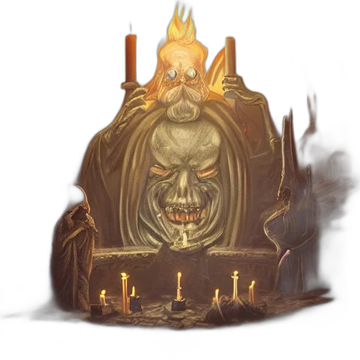 crown, mask, face, staff transparent PNG cut-out