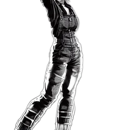 jacket, weapon, robot, staff transparent PNG cut-out