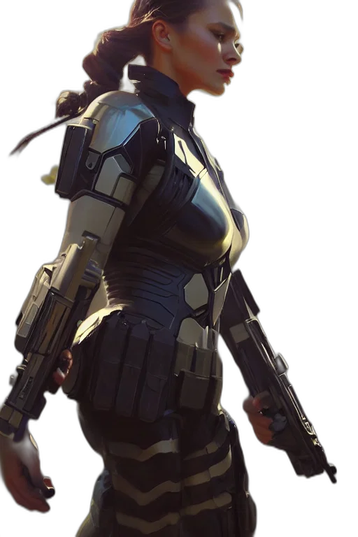 robot, weapon, staff, concept art transparent PNG cut-out