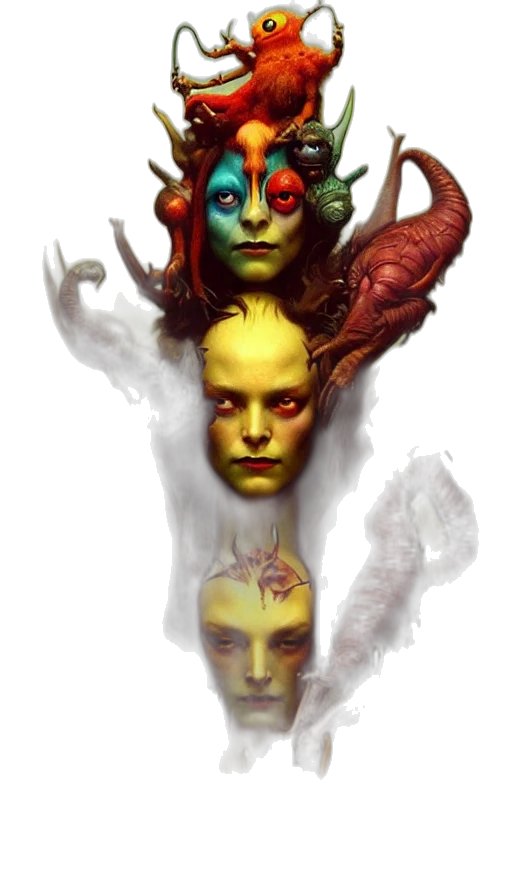 mask, face, crown, concept art transparent PNG cut-out