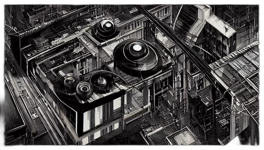 building, robot, concept art, comic book art transparent PNG cut-out