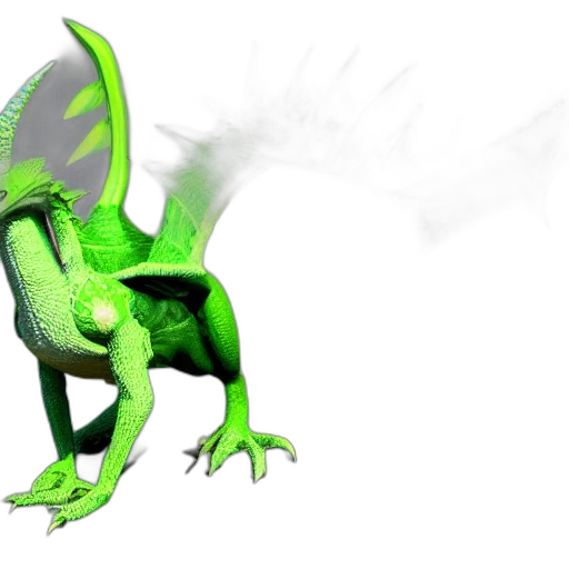dragon, animal, creature, staff transparent PNG cut-out