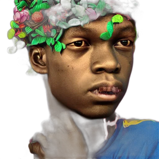 face, crown, flower, mask transparent PNG cut-out