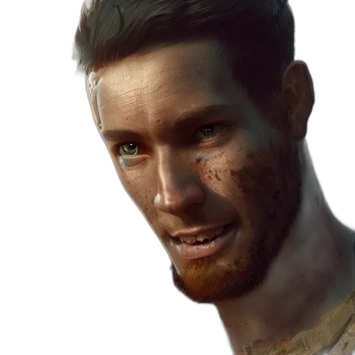 face, staff, weapon, creature transparent PNG cut-out
