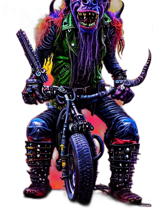 weapon, cyberpunk, comic book art, concept art transparent PNG cut-out