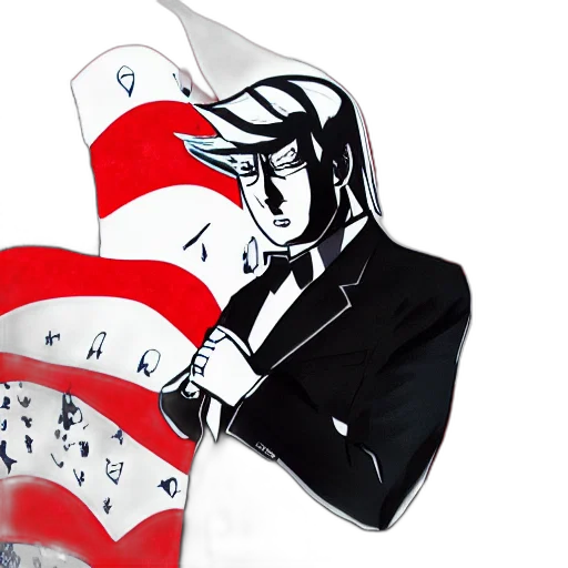 concept art, cartoon, comic book art, trump transparent PNG cut-out