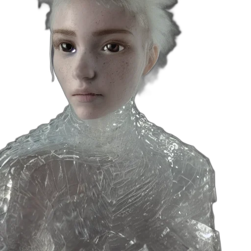 face, hair, robot, creature transparent PNG cut-out