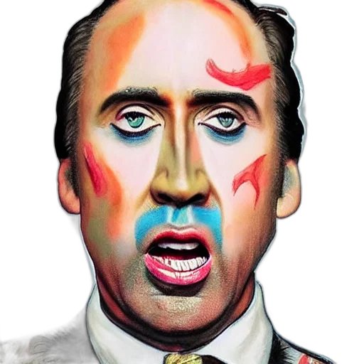 face, mask, watercolor, photorealistic transparent PNG cut-out