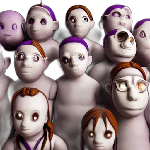 mask, 3d render, concept art, purple transparent PNG cut-out
