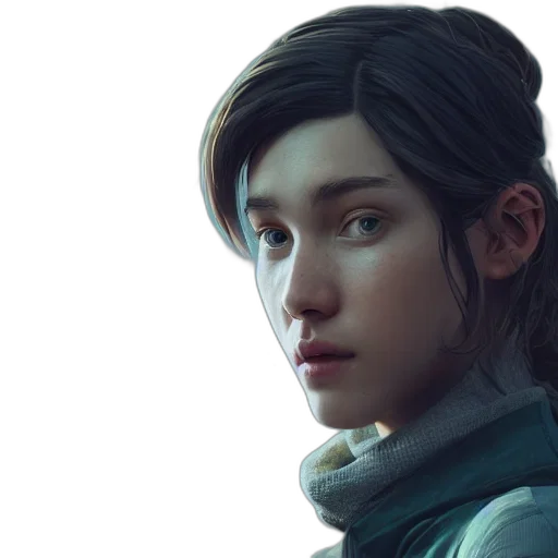 face, jacket, concept art, fantasy art transparent PNG cut-out