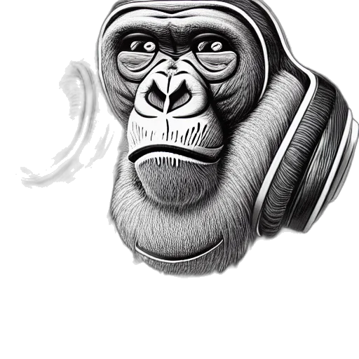 mask, animal, face, pencil sketch transparent PNG cut-out