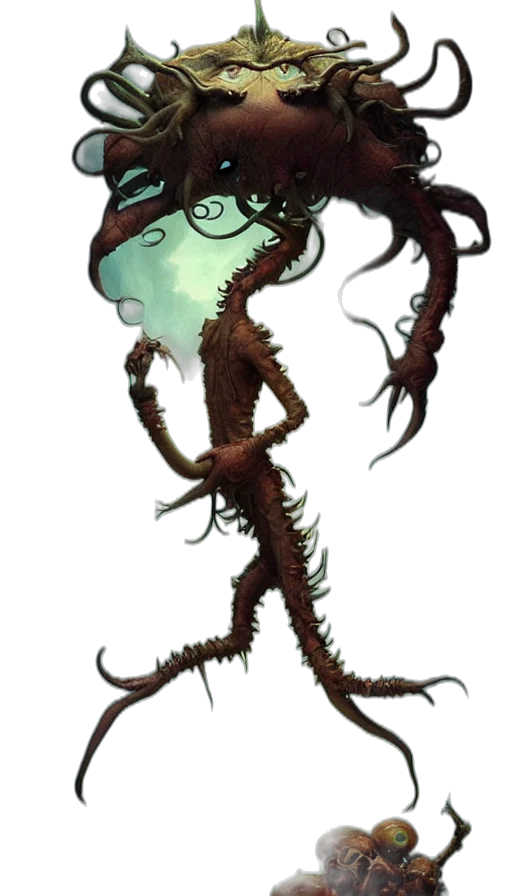 creature, staff, dragon, mask transparent PNG cut-out
