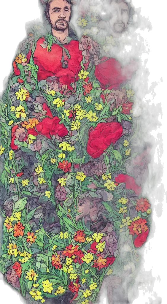 flower, dress, crown, jacket transparent PNG cut-out