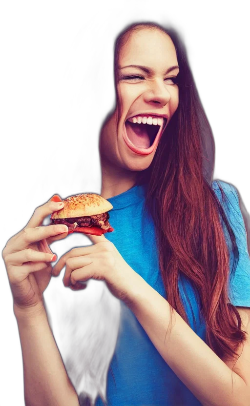 food, face, photorealistic, 3d render transparent PNG cut-out
