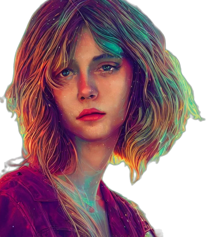 face, hair, jacket, mask transparent PNG cut-out