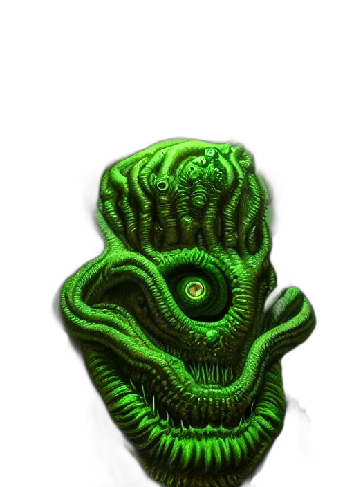creature, mask, staff, dragon transparent PNG cut-out