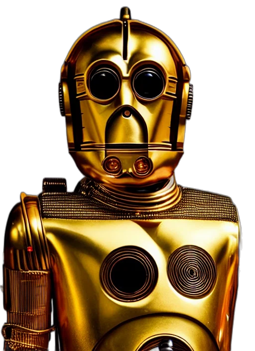 robot, mask, staff, 3d render transparent PNG cut-out