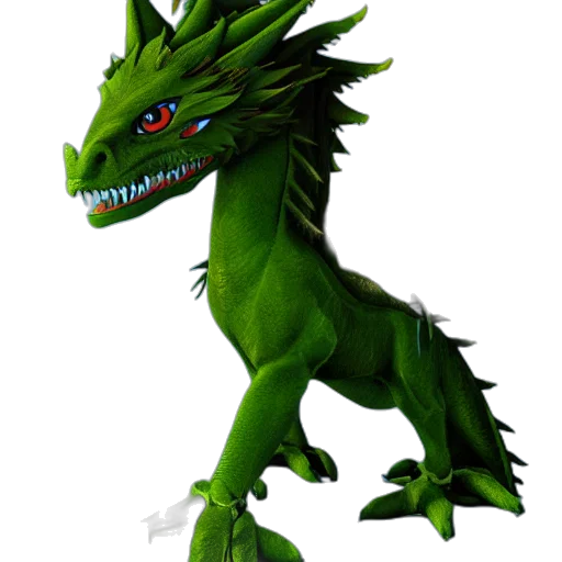 dragon, animal, creature, staff transparent PNG cut-out