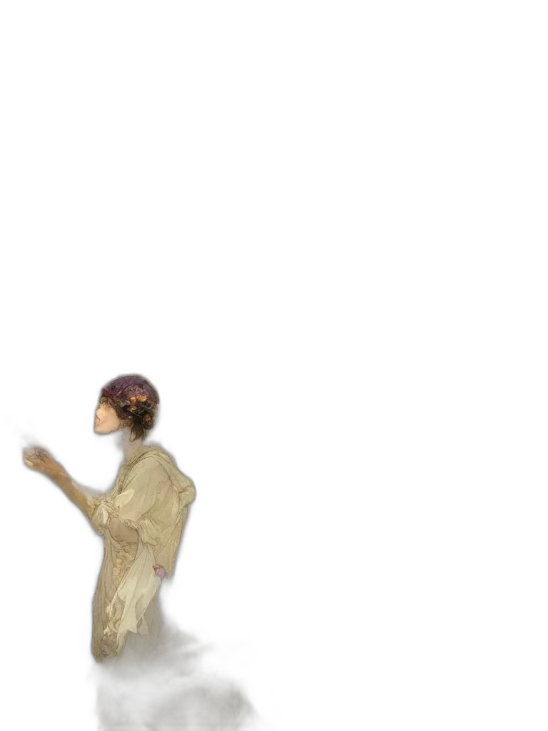 staff, umbrella, hair, dress transparent PNG cut-out