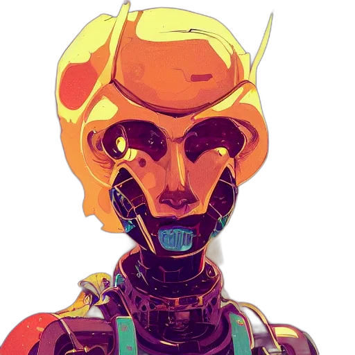 robot, face, mask, staff transparent PNG cut-out