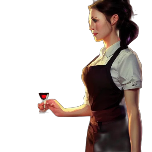 staff, dress, food, bottle transparent PNG cut-out