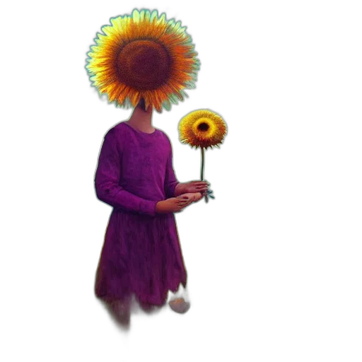 flower, staff, hat, dress transparent PNG cut-out