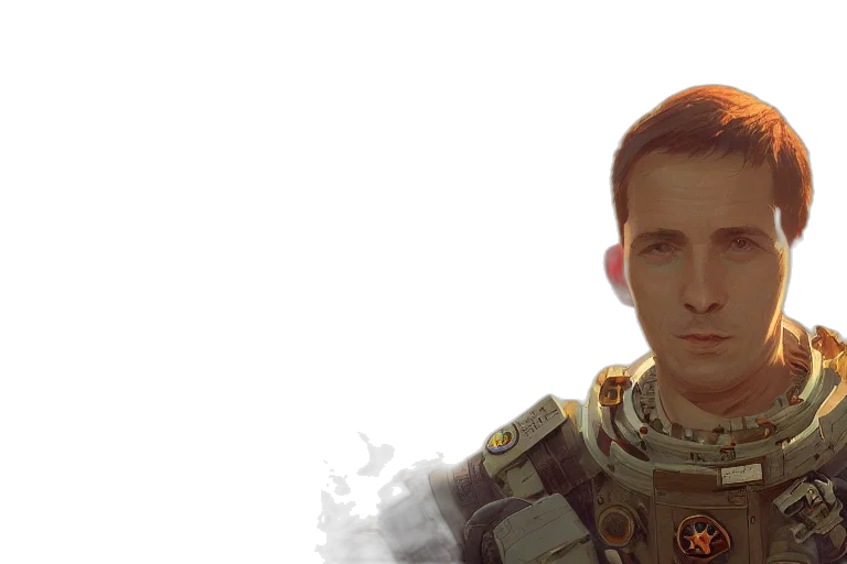 face, robot, weapon, photorealistic transparent PNG cut-out
