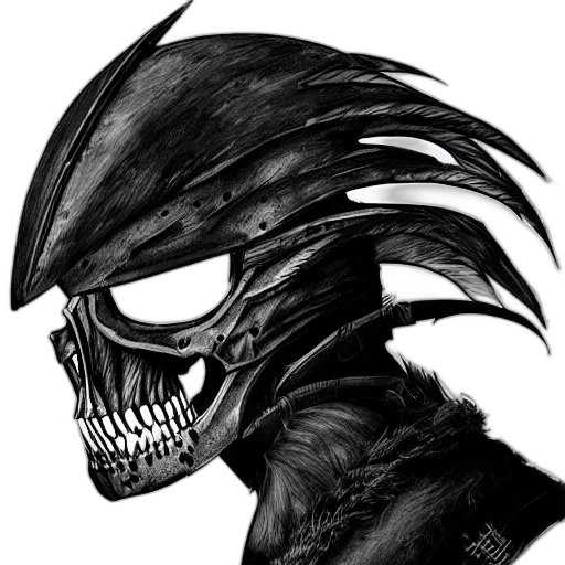 mask, face, creature, comic book art transparent PNG cut-out