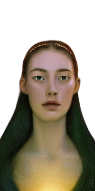face, hair, mask, jewelry transparent PNG cut-out