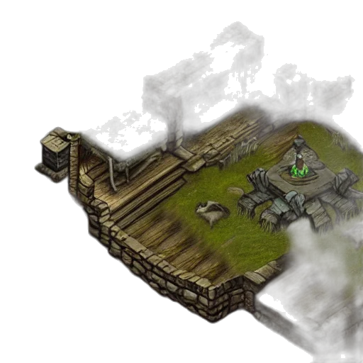 building, concept art, fantasy art, 3d render transparent PNG cut-out