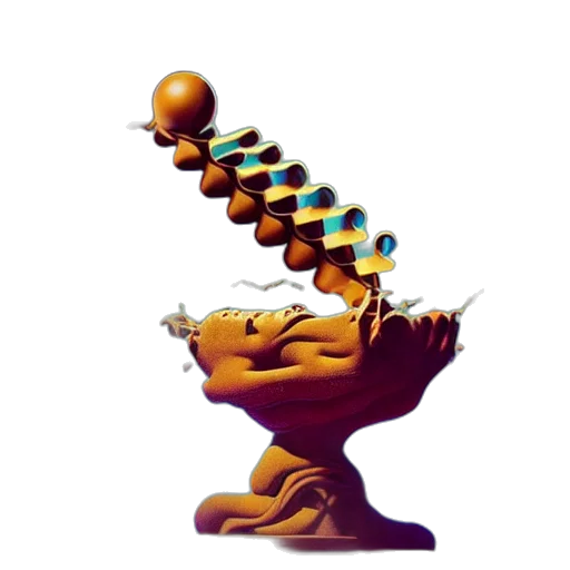 crown, staff, dragon, creature transparent PNG cut-out