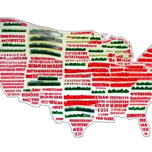 map, united, states, made transparent PNG cut-out