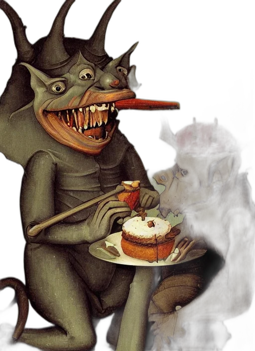 food, creature, dragon, staff transparent PNG cut-out