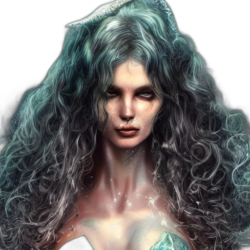 hair, fantasy art, photorealistic, comic book art transparent PNG cut-out